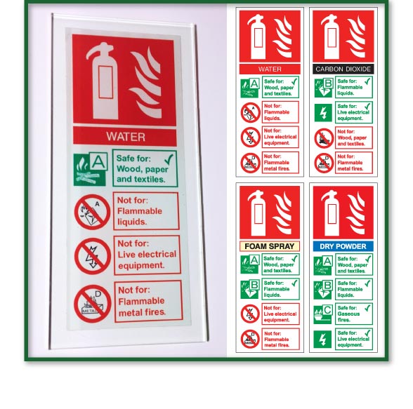 Fire Extinguisher acrylic signs